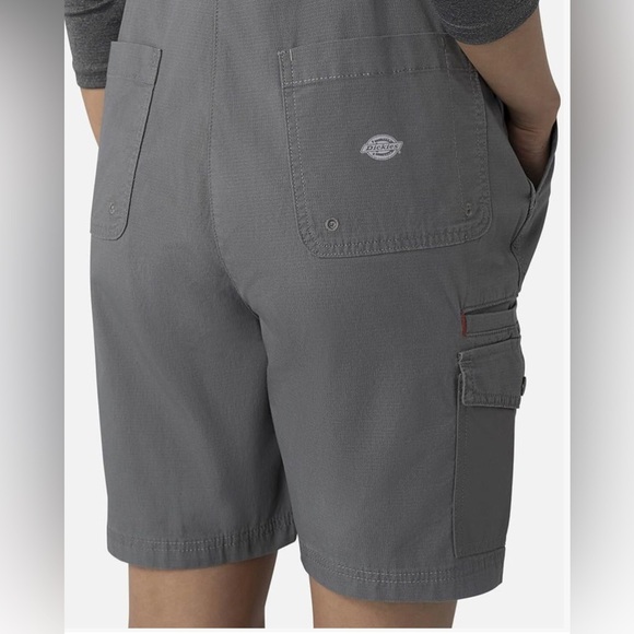 Dickies gray Rinsed Graphite Cooling Ripstop Bib Shortalls size Medium new - Picture 4 of 6